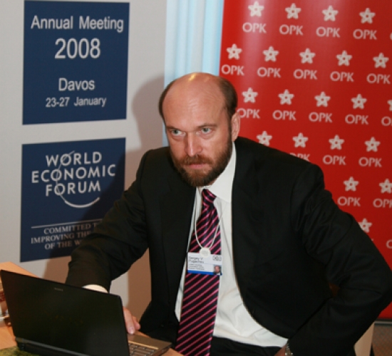 Sergei Pugachev during the World Economic Forum (2008) / Sergueï Pougatchev lors du Forum économique mondial (2008) / Сергей Пугачев во время Всемирного экономического форума (2008)